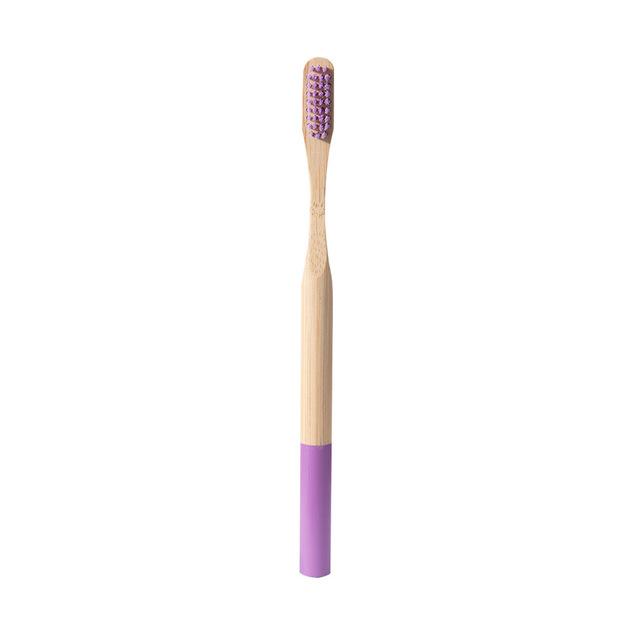 μωβ οδοντόβουρτσα bamboo - μπροστά όψη