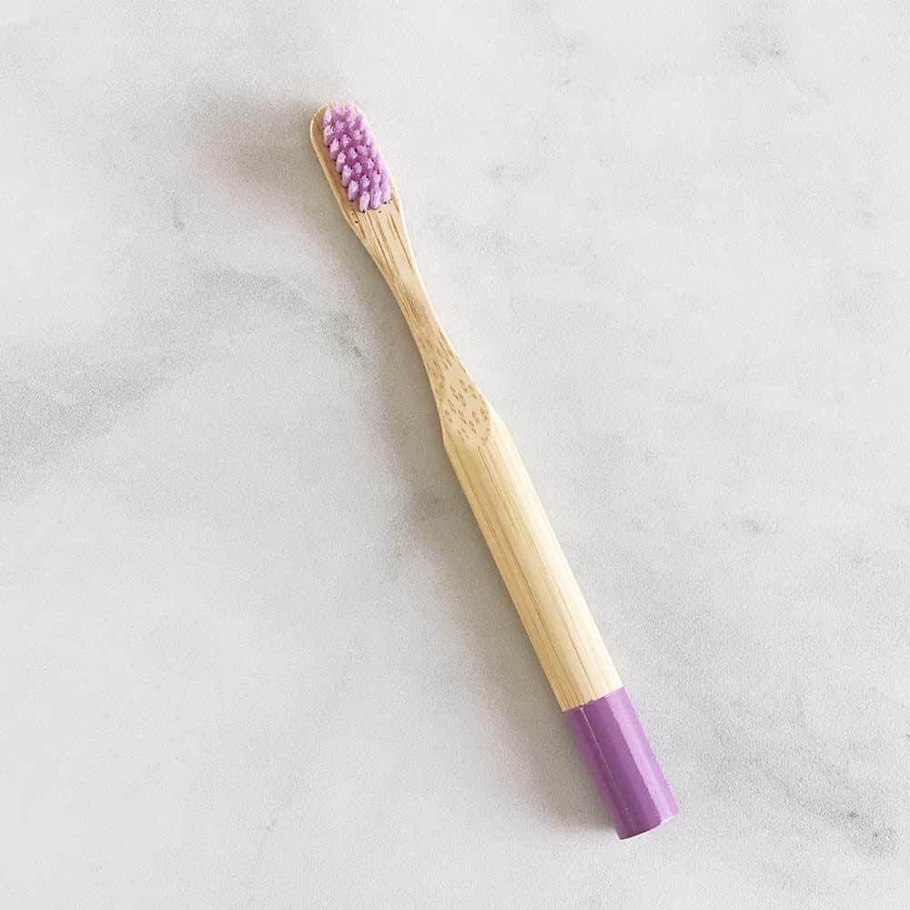 Μωβ οδοντόβουρτσα bamboo