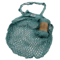 Τσάντα δίχτυ με μακριά λαβή από οργανικό βαμβάκι ILOVEECO - Κυανή