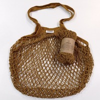 Τσάντα δίχτυ με μακριά λαβή από οργανικό βαμβάκι ILOVEECO - Καφέ