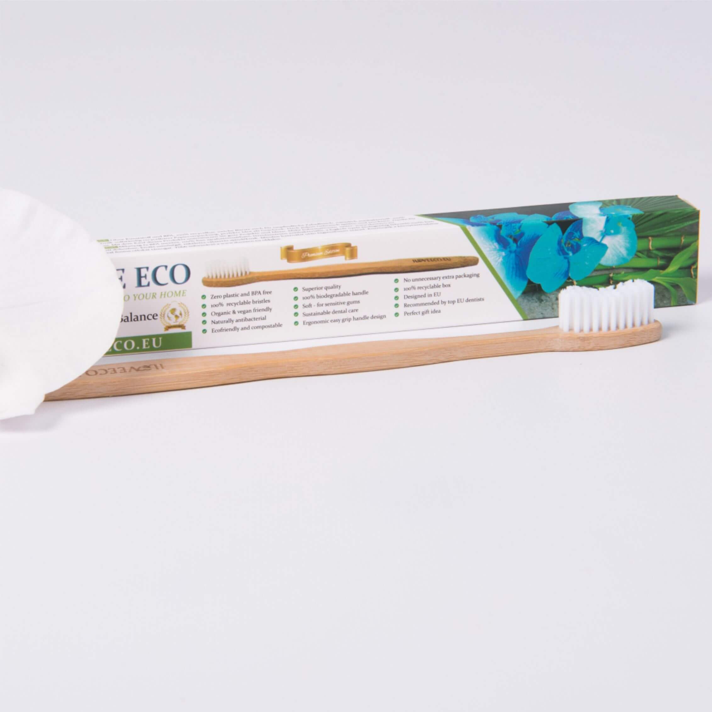 Οδοντόβουρτσα μπαμπού ILOVEECO για Ενήλικες - Super White Συσκευασία